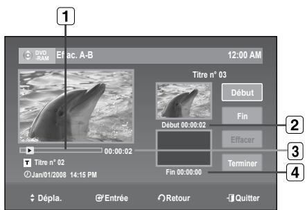 SAMSUNG DVD-R174 - SUPPRIMER DES ÉLÉMENTS DE L'ÉCRAN - 1