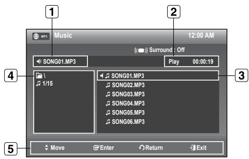 SAMSUNG DVD-R174 - MP3 Screen Elements - 1