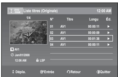 SAMSUNG DVD-R174 - Verrouillage d'un titre par mesure de protection - 7