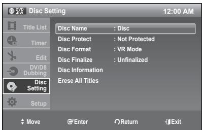 SAMSUNG DVD-R174 - Editing the Disc Name - 7