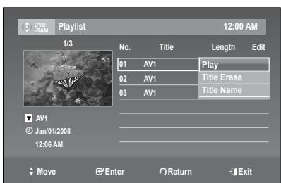 SAMSUNG DVD-R174 - Playing Titles in the Playlist - 4