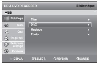 SAMSUNG DVD-SH895 - Navigation dans les menus à l'écran - 1