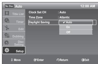 SAMSUNG DVD-VR375 - Daylight Saving : - 5