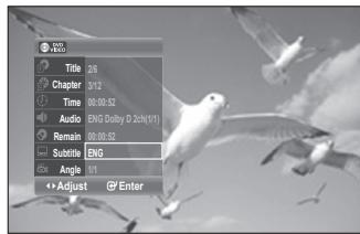 SAMSUNG DVD-VR375 - SELECTING THE SUBTITLE LANGUAGE - 3