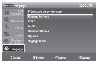 SAMSUNG DVD-VR375 - RéGLAGE HORLOGE - 1