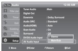 SAMSUNG DVD-VR375 - AV Audio Input - 1