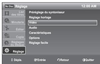 SAMSUNG DVD-VR375 - CONFIGURATION DES OPTIONS D'AFFICHAGE VIDÉO - 2