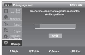 SAMSUNG DVD-VR375 - Prérglage auto - 2
