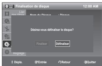 SAMSUNG DVD-VR375 - Annulation d'une finalisation de disque (modes V et VR) - 2