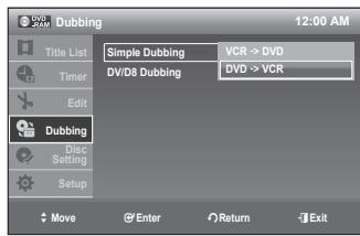 SAMSUNG DVD-VR375 - Direct dubbing DVD to VIDEO - 3