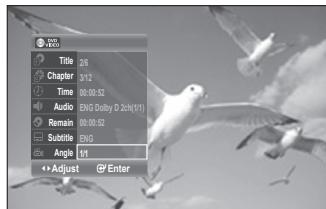 SAMSUNG DVD-VR375 - CHANGING THE CAMERA ANGLE - 2