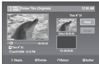 SAMSUNG DVD-VR375 - Diviser un titre en deux parties (Diviser titre) - 4