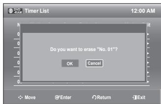 SAMSUNG DVD-VR375 - ERASEING THE TIMER LIST - 8