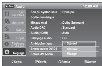 SAMSUNG DVD-VR375 - Entrée audio DV/D8 - 2