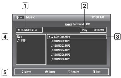 SAMSUNG DVD-VR375 - MP3 Screen Elements - 1