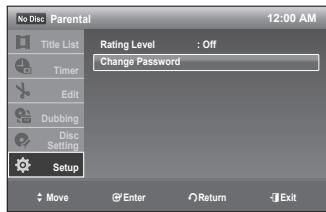 SAMSUNG DVD-VR375 - Changing the Password - 1