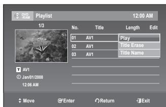 SAMSUNG DVD-VR375 - Playing Titles in the Playlist - 4