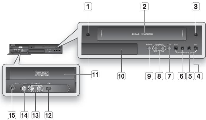 SAMSUNG DVD-VR375 - Front Panel - 1