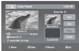 SAMSUNG DVD-VR375 - Creating a Playlist - 4