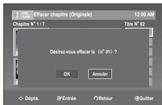 SAMSUNG DVD-VR375 - Pour effacer un chapitre (Effac. Chap.) - 5