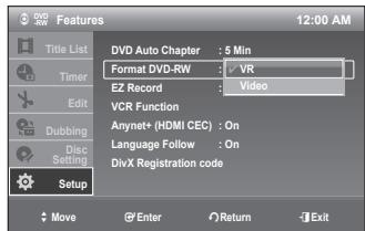 SAMSUNG DVD-VR375 - Format DVD-RW - 2