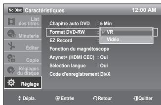 SAMSUNG DVD-VR375 - Format DVD-RW - 9