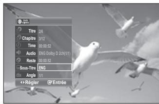 SAMSUNG DVD-VR375 - SELECTION DE LA LANGUAGE DE SOUS-TITRAGE - 3