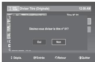 SAMSUNG DVD-VR375 - Diviser un titre en deux parties (Diviser titre) - 5