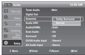 SAMSUNG DVD-VR375 - Downmix (DVDs only) - 2
