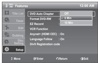 SAMSUNG DVD-VR375 - DVD Auto Chapter - 6