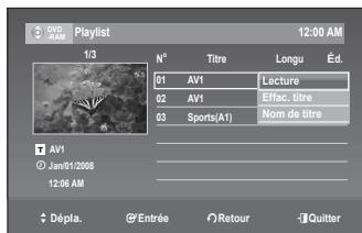 SAMSUNG DVD-VR375 - Lecture de titres dans la Liste de Lecture - 4