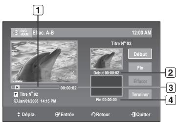 SAMSUNG DVD-VR375 - SUPPRIMER DES ÉLÉMENTS DE L'ÉCRAN - 1