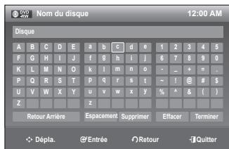SAMSUNG DVD-VR375 - Modification du Nom du Disque - 6