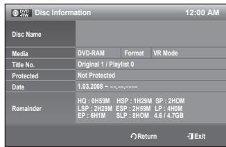 SAMSUNG DVD-VR375 - Unfinalizing a disc (V/VR mode) - 8