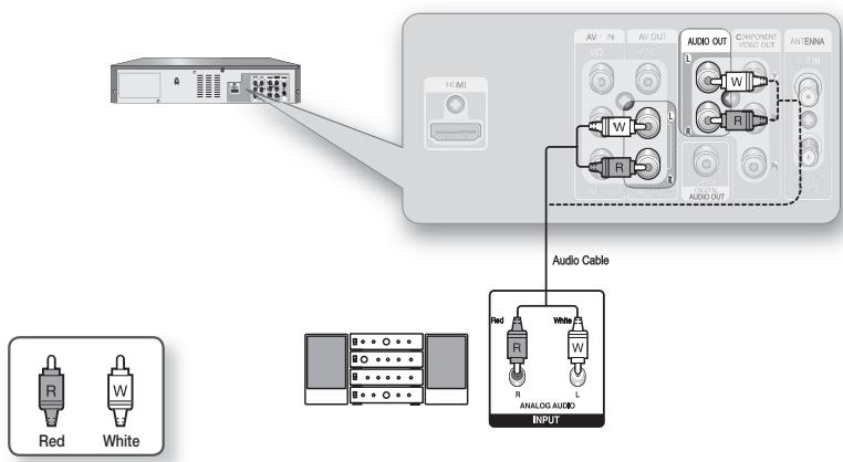SAMSUNG DVD-VR375 - Connecting to a Stereo Amplifier with Analog Input Jacks - 1