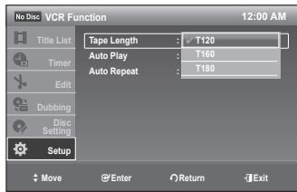 SAMSUNG DVD-VR375 - Tape Length - 1