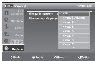 SAMSUNG DVD-VR375 - Réglage du Niveau de contrôle - 1