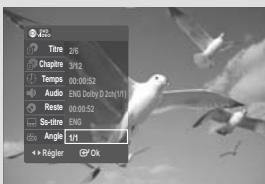 Tire 2/6 Chapre 3/12 Temps 00:00:52 Audio END Delay D 20h (1) Reste 00:00:52 So-lite END Angle 1/1 ► Ragler OK