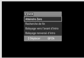 CDVCR Atteindre Zero Recherche de fin Balayage vers l'avant d'intro Balayage renversé d'intro Déplacer Ok