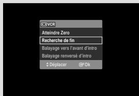 CDVCR Atteindre Zero Recherche de fin Balayage vers l'avant d'intro Balayage renversé d'intro Déplacer G'Ok