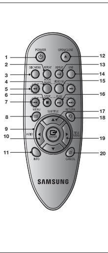 SAMSUNG DVD-D360 - Manejo del mando a distancia - 1