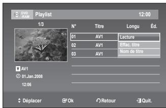 SAMSUNG DVD-VR375A - Lecture de titres dans la liste de lecture - 3