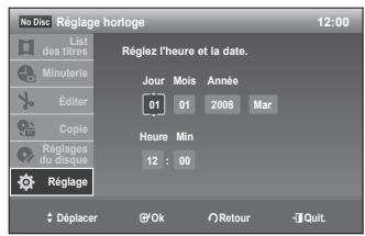 SAMSUNG DVD-VR375A - Heure actuelle - 1