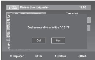 SAMSUNG DVD-VR375A - Fractionner un titre en deux - 5