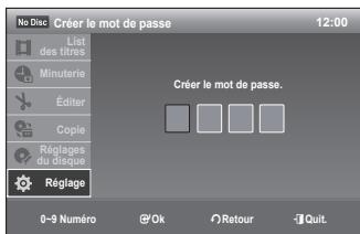 SAMSUNG DVD-VR375A - Configuration du contrôle parental - 1