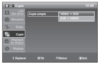 SAMSUNG DVD-VR375A - Copie du magnétoscope vers le lecteur DVD - 1