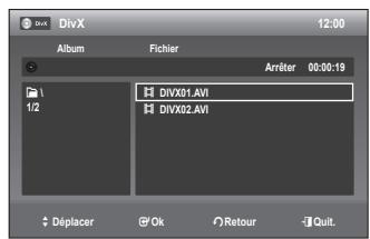 SAMSUNG DVD-VR375A - Lecture d'un DISQUE MPEG4 - 1