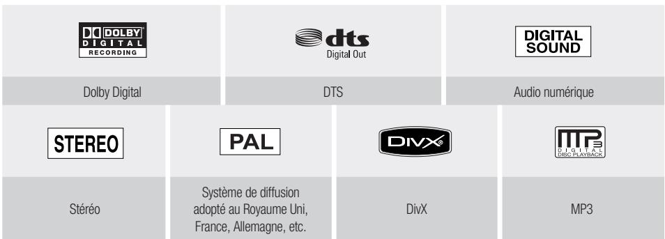 SAMSUNG DVD-VR375A - LOGOS des disques compatibles - 1