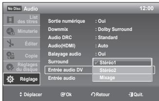 SAMSUNG DVD-VR375A - Entrée audio DV (dvd-vr375 uniquement) - 2