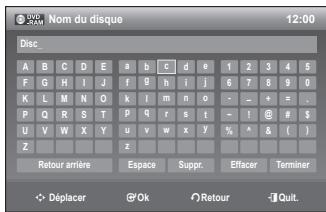 SAMSUNG DVD-VR375A - Modification du nom du disque - 5
